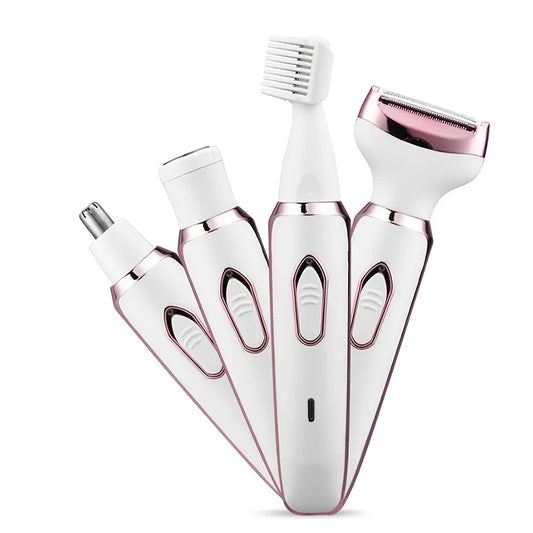 Electric Shaving Kit for Women – SmoothGlide 4-in-1 Wet/Dry Hair Remover