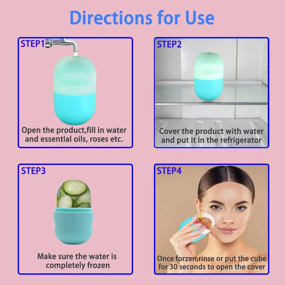 Ice Face Roller – Soothe Puffy Skin, Reduce Pores, and Enhance Glow