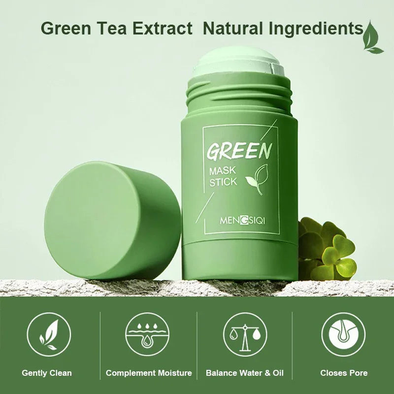 Green Tea Mask Stick for Blackheads & Oil Control – Solid Acne Treatment for All Skin Types