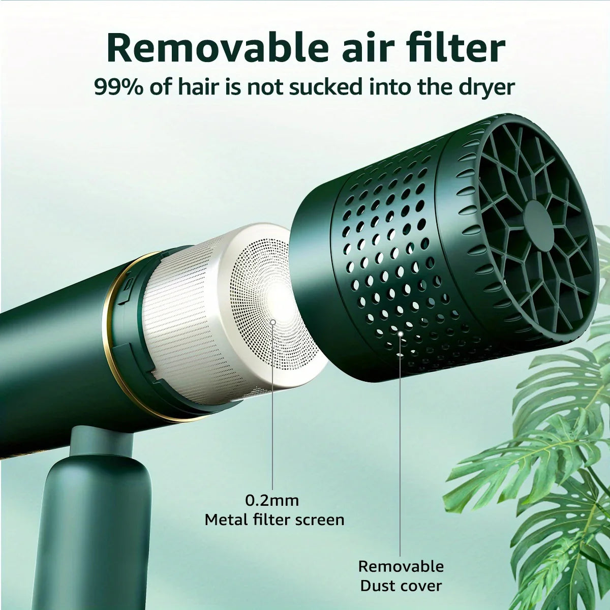 Blue Light Hair Dryer – Ion Hair Care Dryer with Diffuser