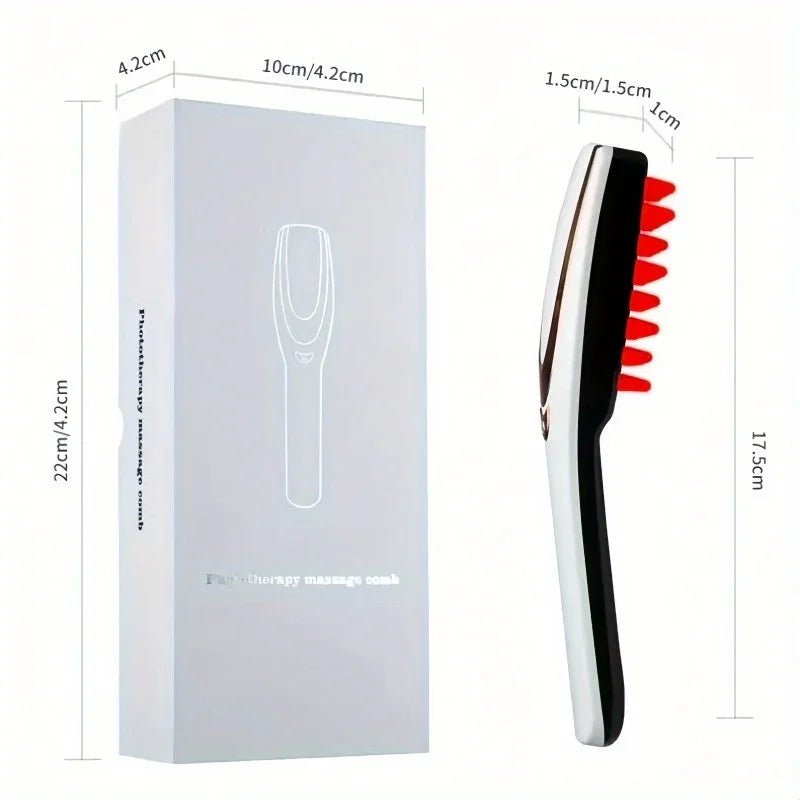 LED Hair Care Massager – 3‑Color USB Scalp Massage Device