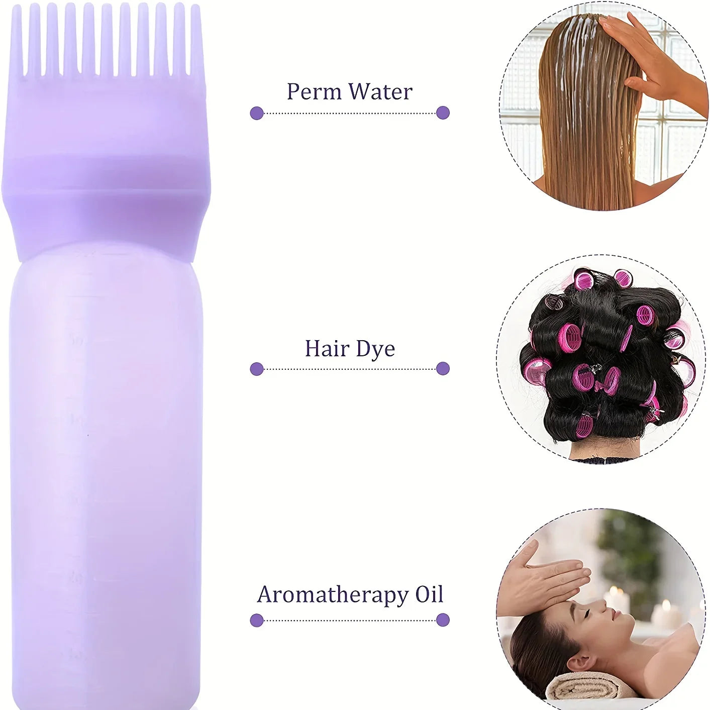 Root Comb Applicator Bottle for Hair