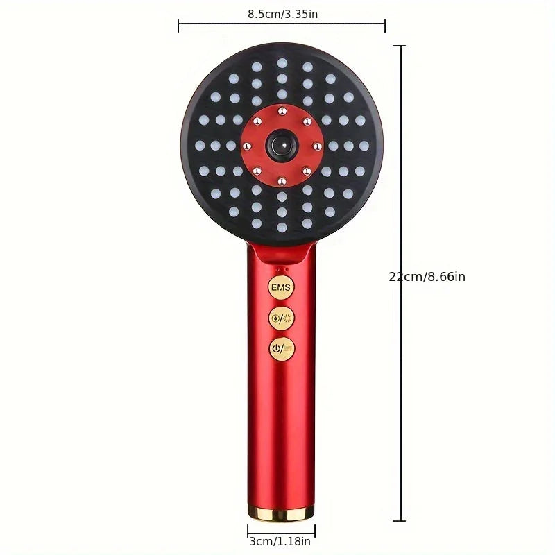 Electric Massage Comb for Scalp Care – Red & Blue Light Therapy