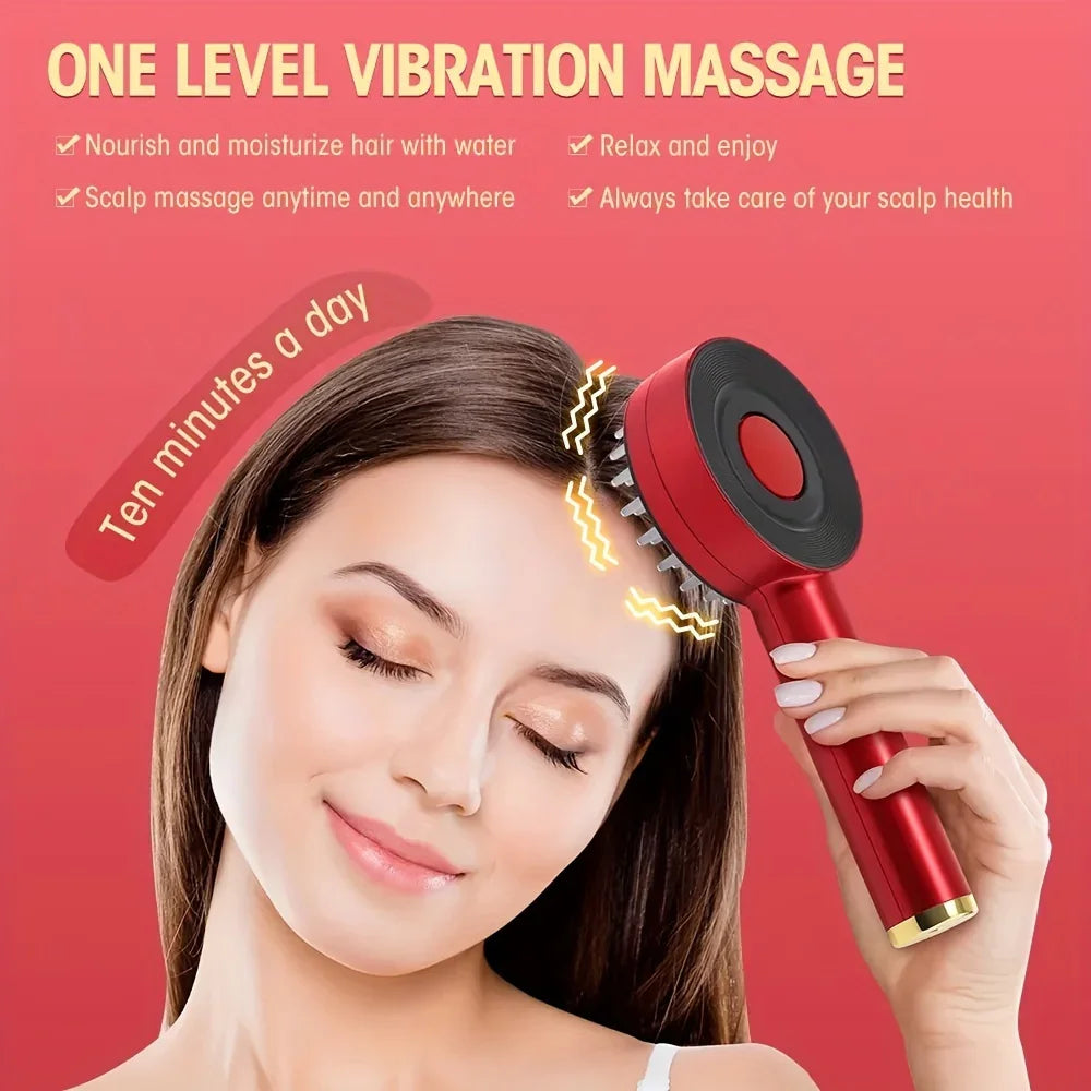 Electric Massage Comb for Scalp Care – Red & Blue Light Therapy