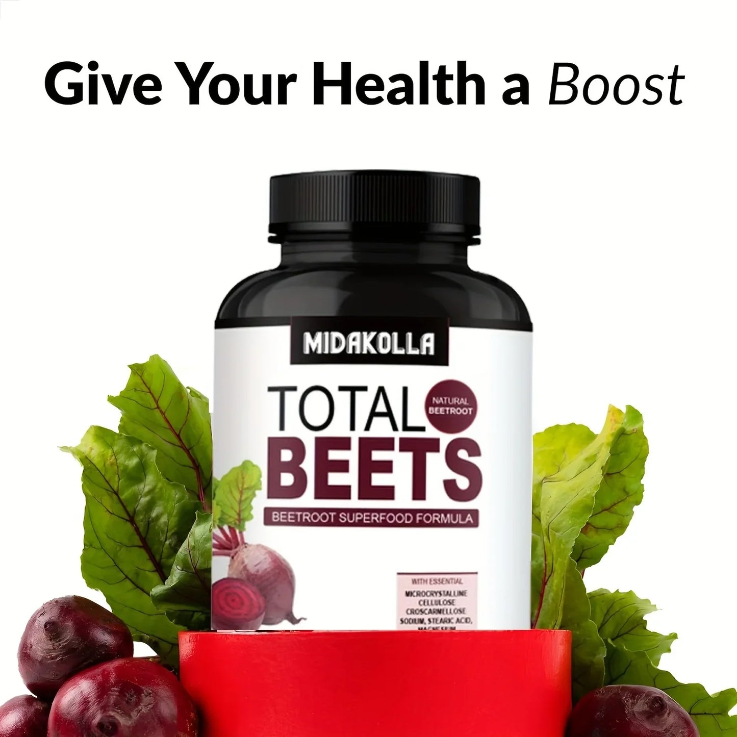 Beetroot Energy Boosters – Circulation, Immunity & Gut Health – 90 Capsules for Men & Women