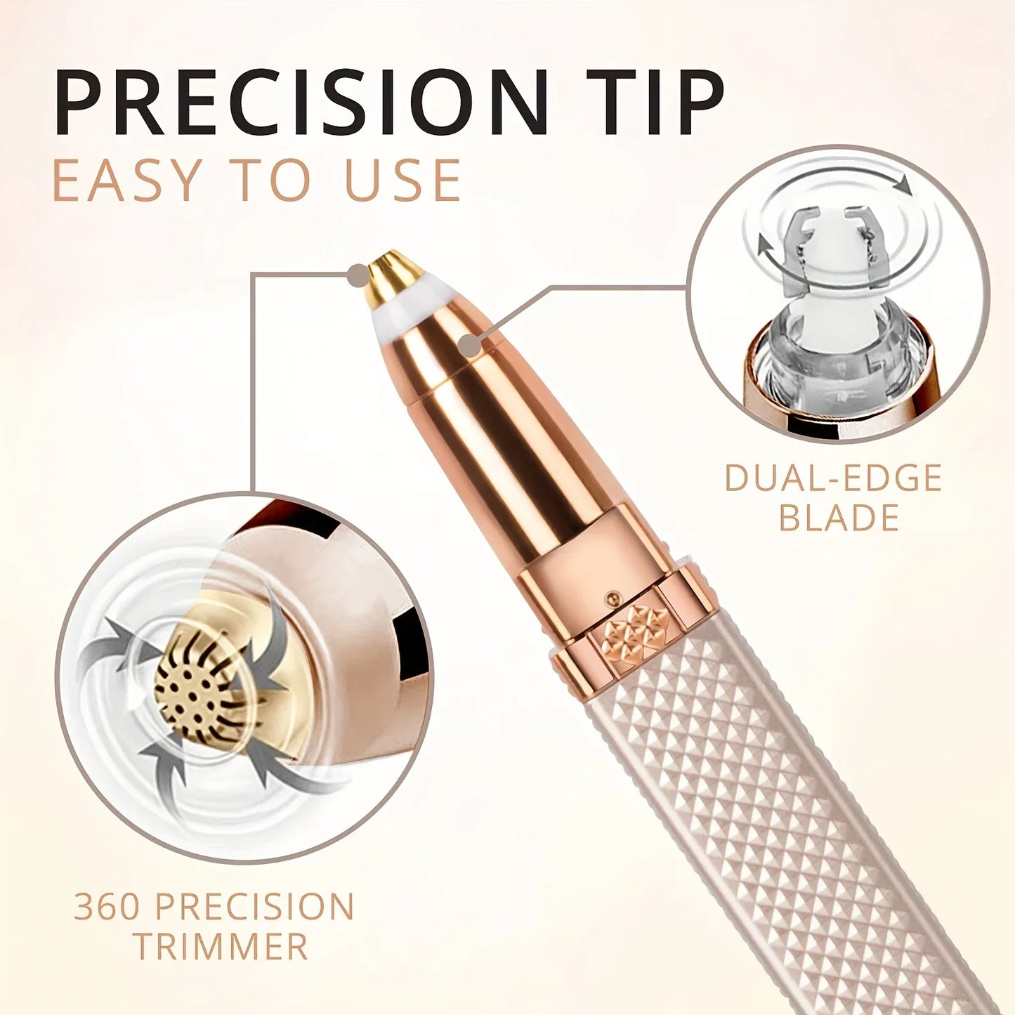 Facial Hair Remover – Eyebrow & Face Shaver for Women with LED