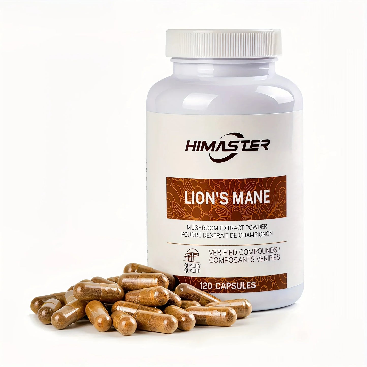 Lion’s Mane Brain Supplement – Cognitive Support Capsules 120 Count