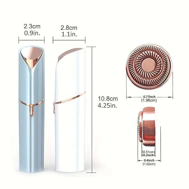 Painless USB Rechargeable Facial Hair Remover - Eyebrow Face Razor Trimmer for Women - Lips, Body, Arms, Mustaches, Fuzz, and Chin