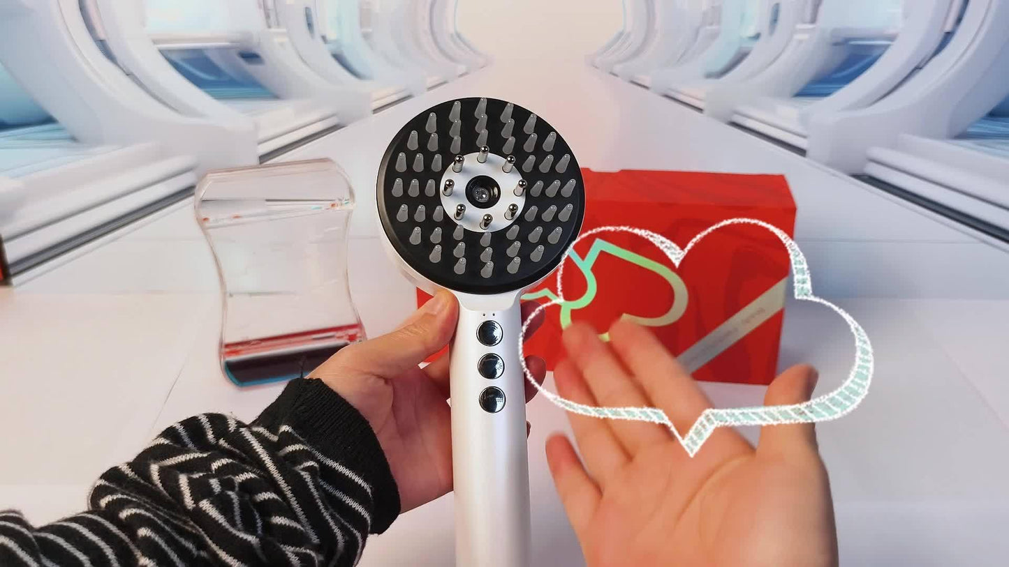 Electric Massage Comb for Scalp Care – Red & Blue Light Therapy