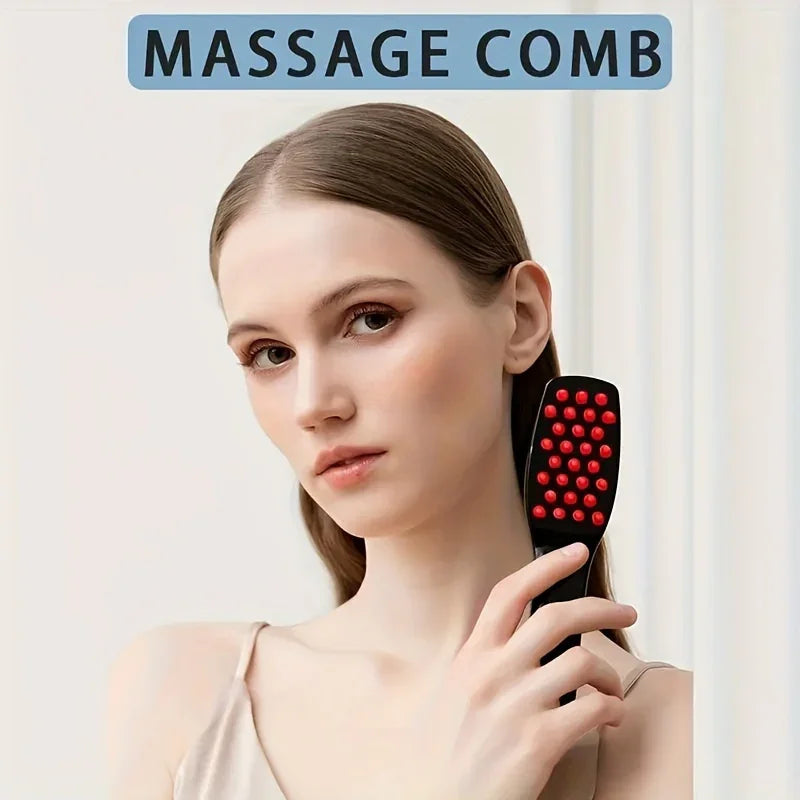 LED Hair Care Massager – 3‑Color USB Scalp Massage Device