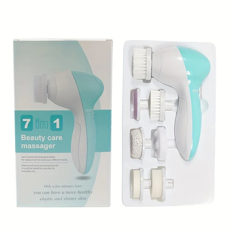 Facial Cleansing Brush – 7‑in‑1 Rotating Face Brush for Deep Clean