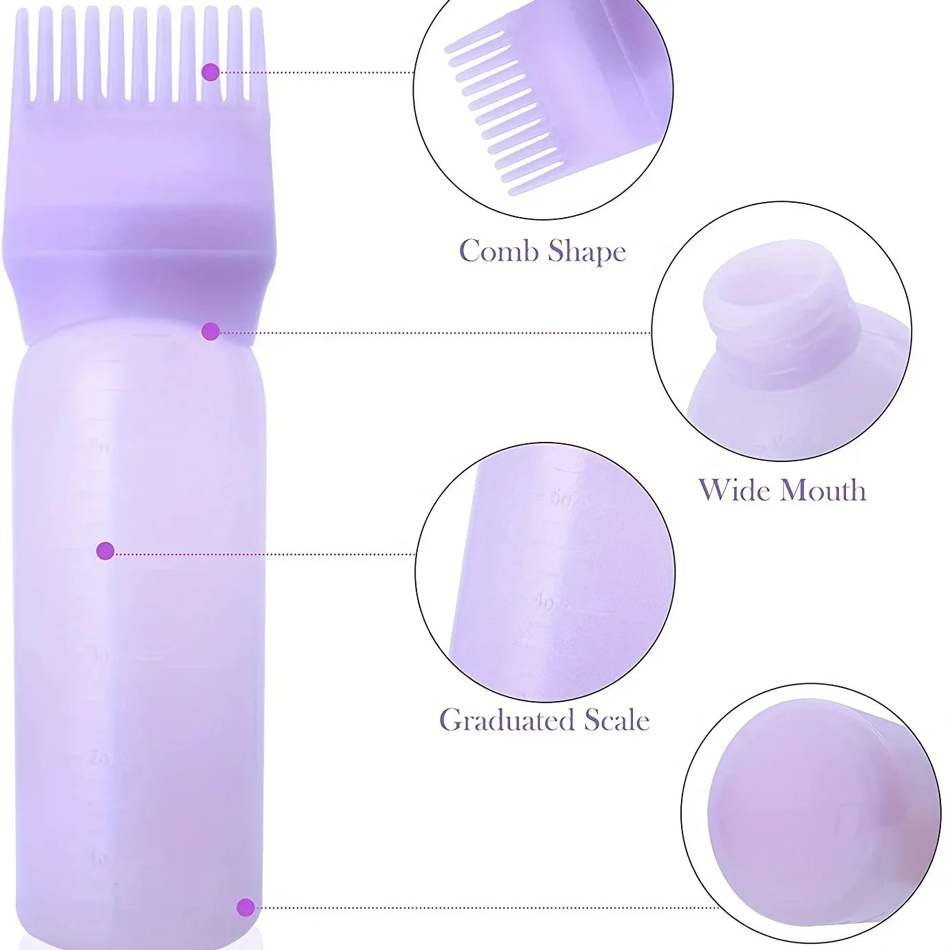 Root Comb Applicator Bottle for Hair