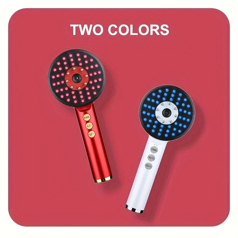 Electric Massage Comb for Scalp Care – Red & Blue Light Therapy
