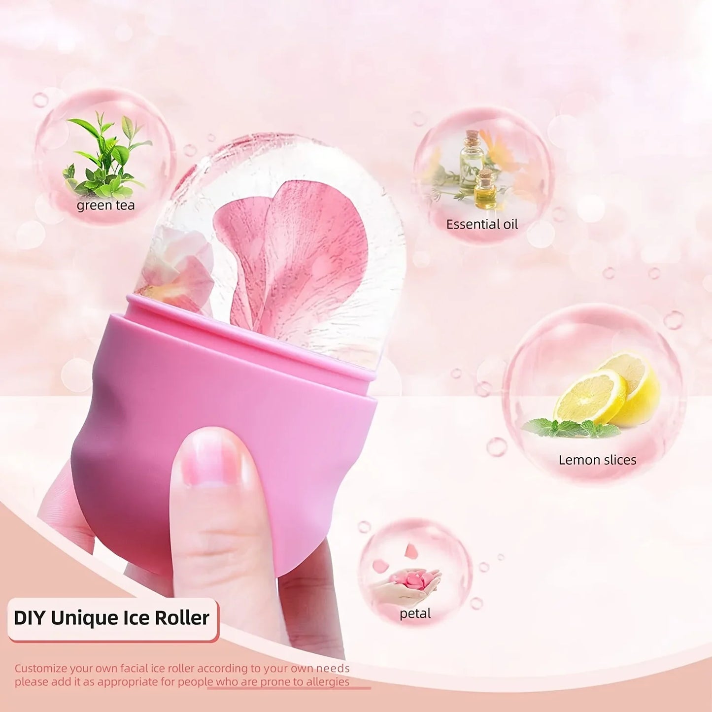 Ice Face Roller – Soothe Puffy Skin, Reduce Pores, and Enhance Glow