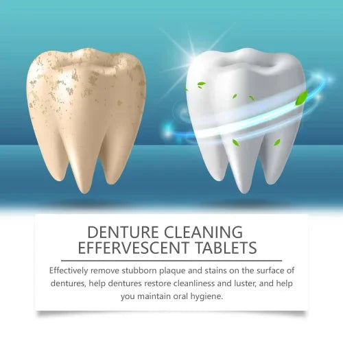 Oralhoe Clean Fresh Stain Removal Gentle Care Braces Denture Cleaning Tablet