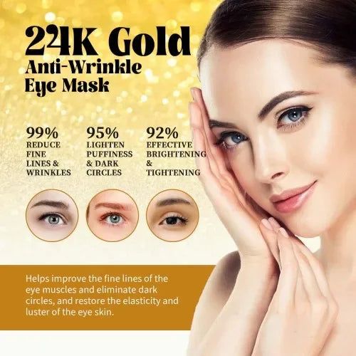 EELHOE 24K Gold Anti-Wrinkle Mask Improving Lines Brightening And Moisturizing Skin Eye