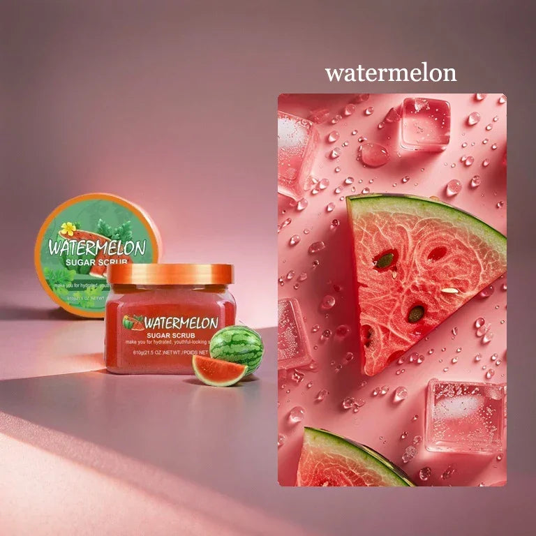 Wholesale Skin Soften Exfoliating Moisturizing Nourish Moroccan Fruit Watermelon Sugar Body Scrub