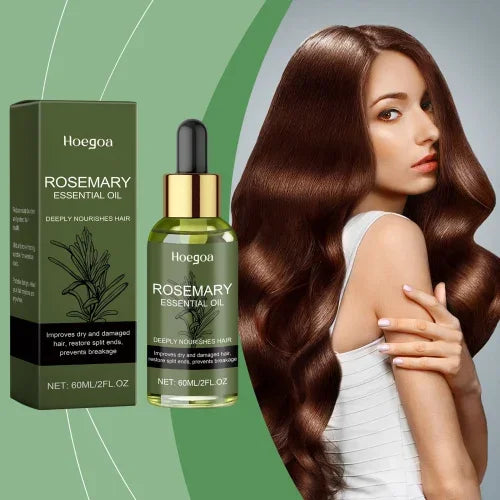 Hoegoa Rosemary Essential Hair Oil 60ml Nourishes Hydrates Softens Dry Hair Mineral Oil-Based Hair Care for Healthy Hair Growth