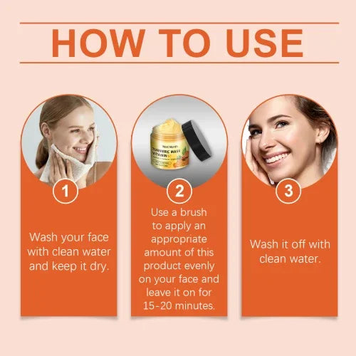 West Month Turmeric Mask Facial Cleansing Hydrating Moisturizing And Firming Skin Smear Vitamin C Mud
