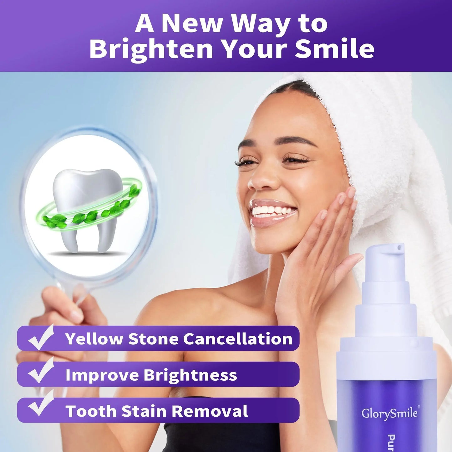 Dental Purple Toothpaste for Teeth Whitening, Tooth Stain Removal, Tooth Paint Booster for Brightness and Reduce Yellowing