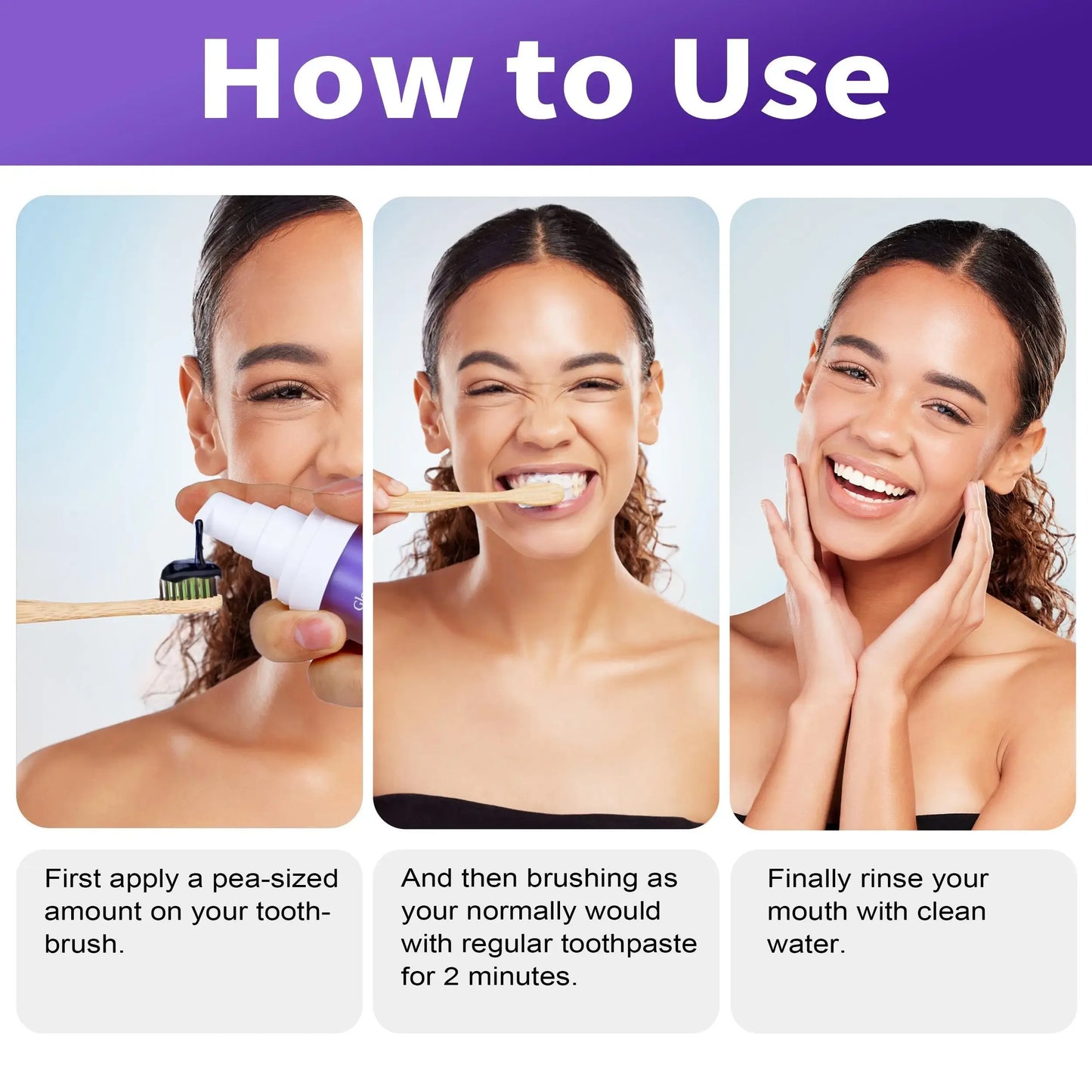 Dental Purple Toothpaste for Teeth Whitening, Tooth Stain Removal, Tooth Paint Booster for Brightness and Reduce Yellowing