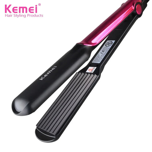 Kemei Electric Hair Comb Straight Clamps Ceramic Tourmaline