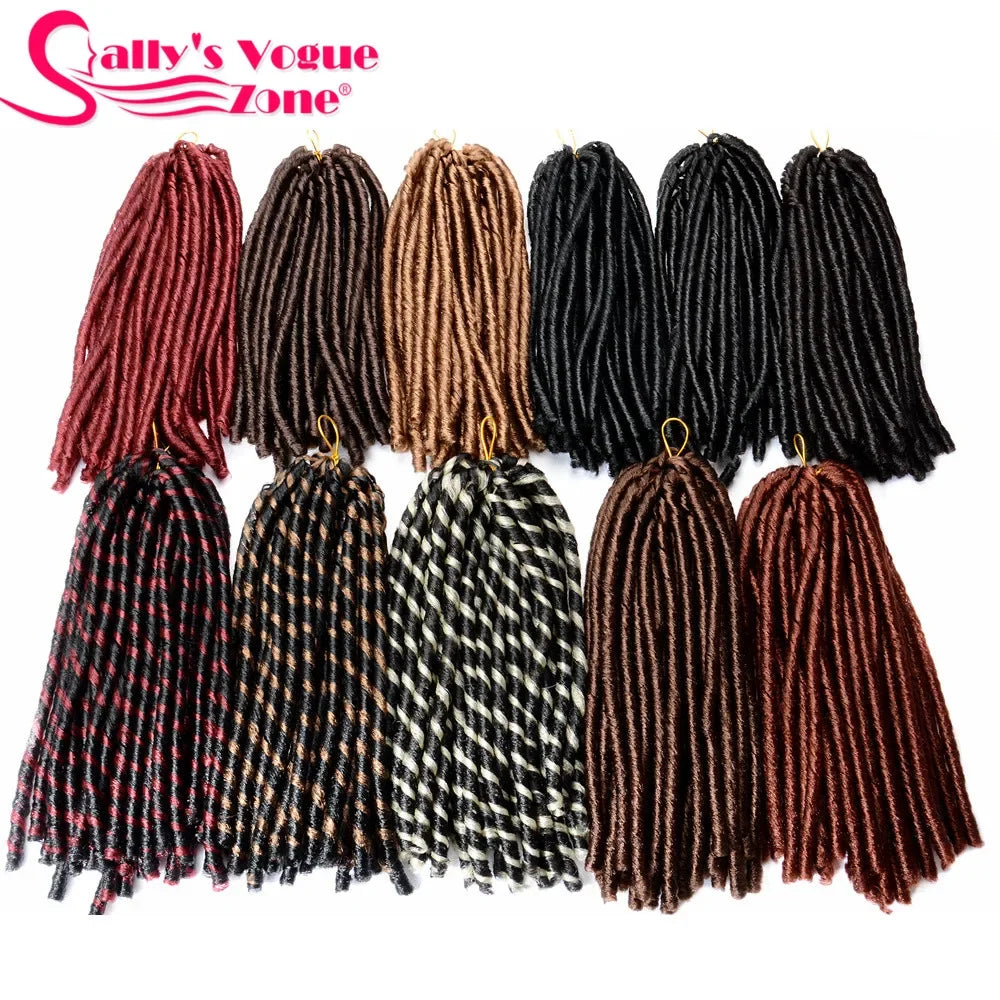 Sallyhair 14inch Synthetic Faux Soft Afro Dreadlock Crochet Braids