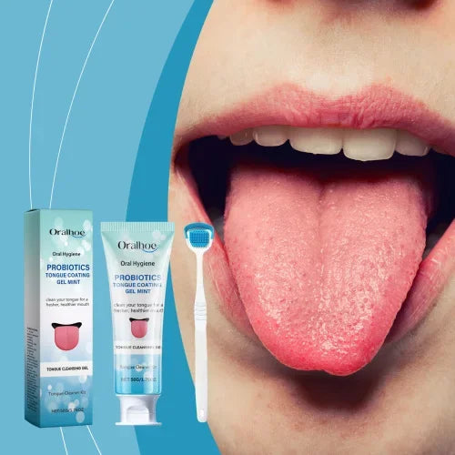 Oralhoe Cleaning Easily Tongue Coating Hygiene Clean Odor Oral Care Set
