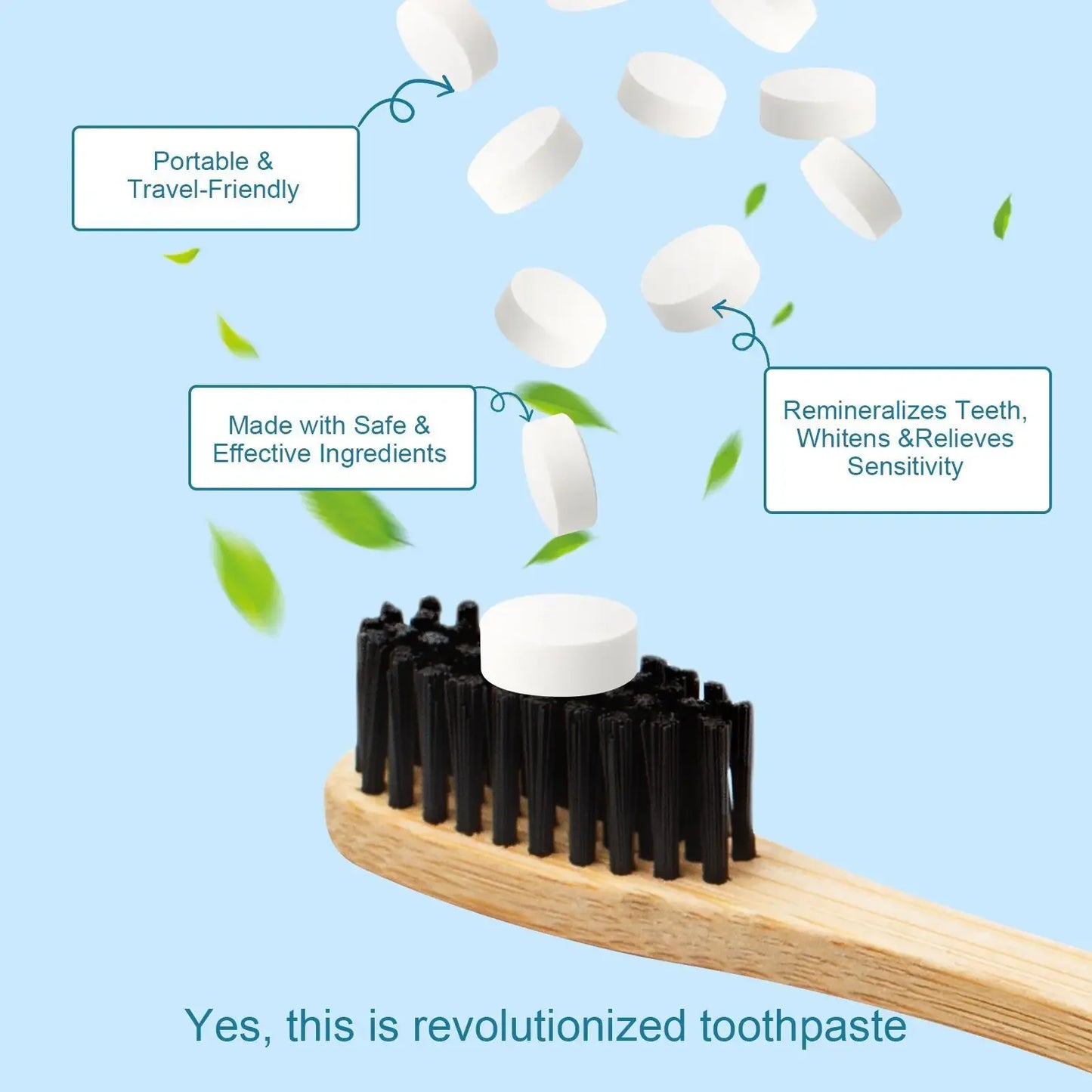 Probiotic Toothpaste Tablet Mouth Wash on the Go Dental Health and Care
