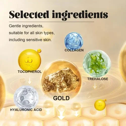EELHOE 24K Gold Anti-Wrinkle Mask Improving Lines Brightening And Moisturizing Skin Eye