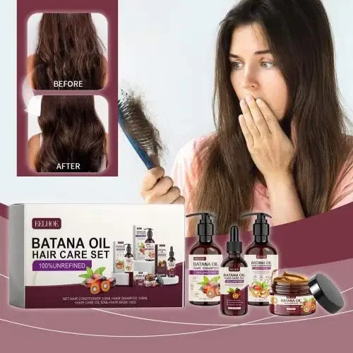 Batana Hair Care Set - Volumizing Treatment for Dry & Damaged Hair