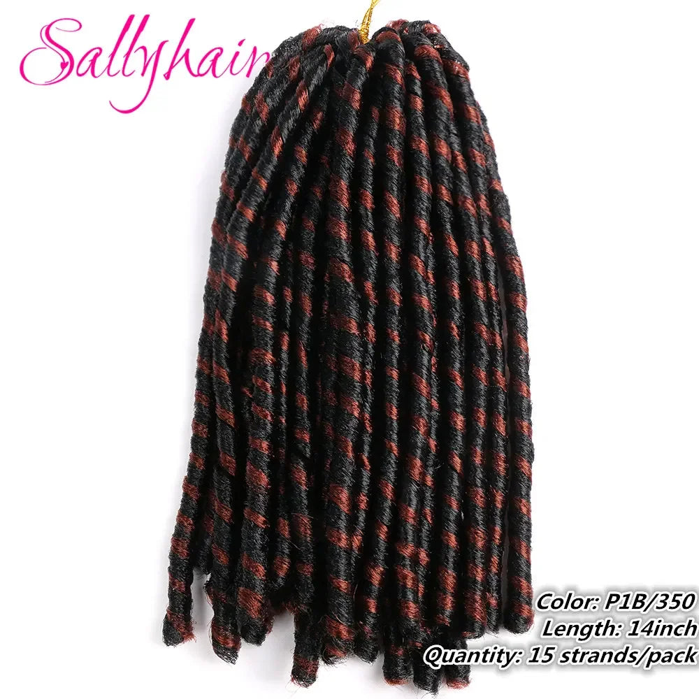 Sallyhair 14inch Synthetic Faux Soft Afro Dreadlock Crochet Braids