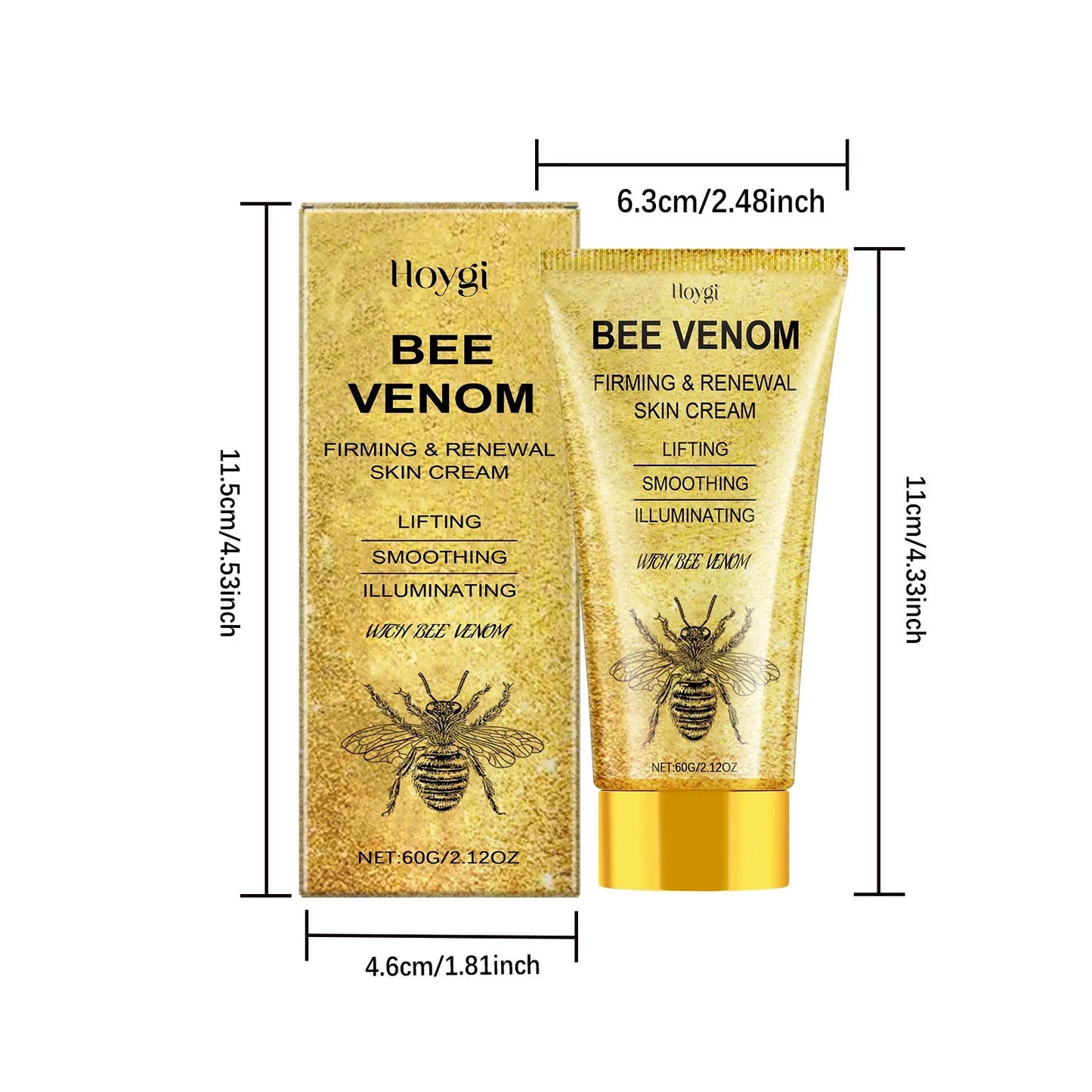 Bee Venom Face Cream Firming Lifting Fade Fine Line Improve Sagging Skin Smoothing Brightening Nourishing Facial Skin Care