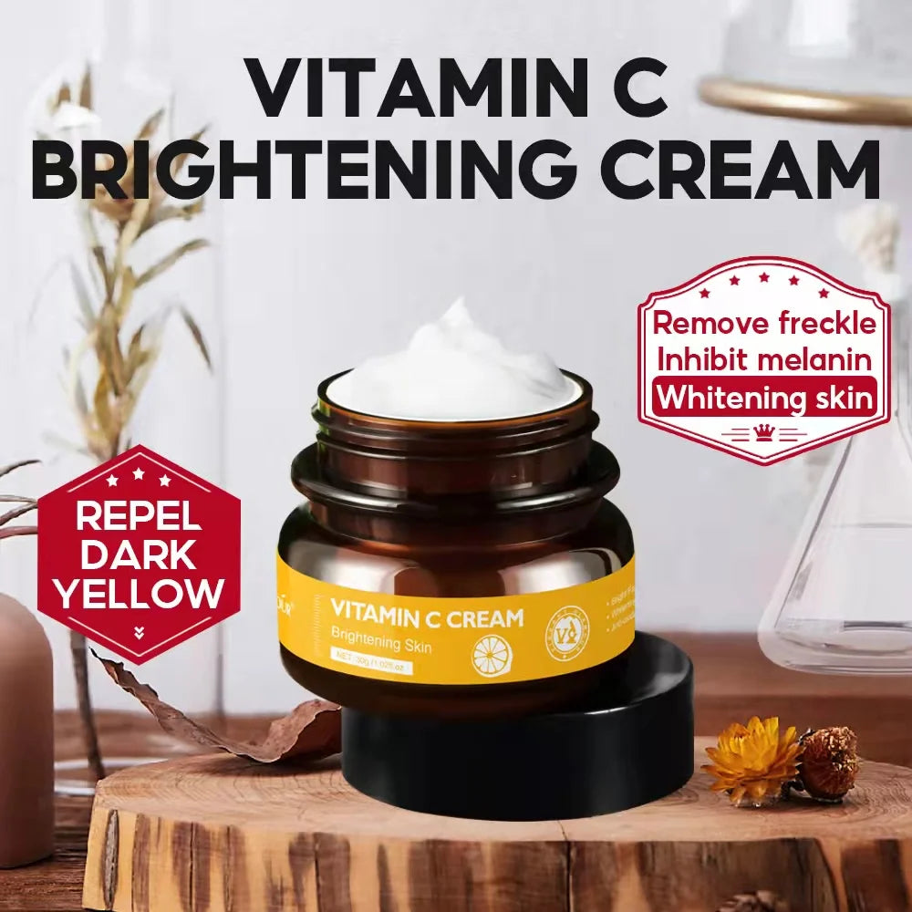 VIBRANT GLAMOUR Vitamin C Face Cream+Essence 2 Piece Set