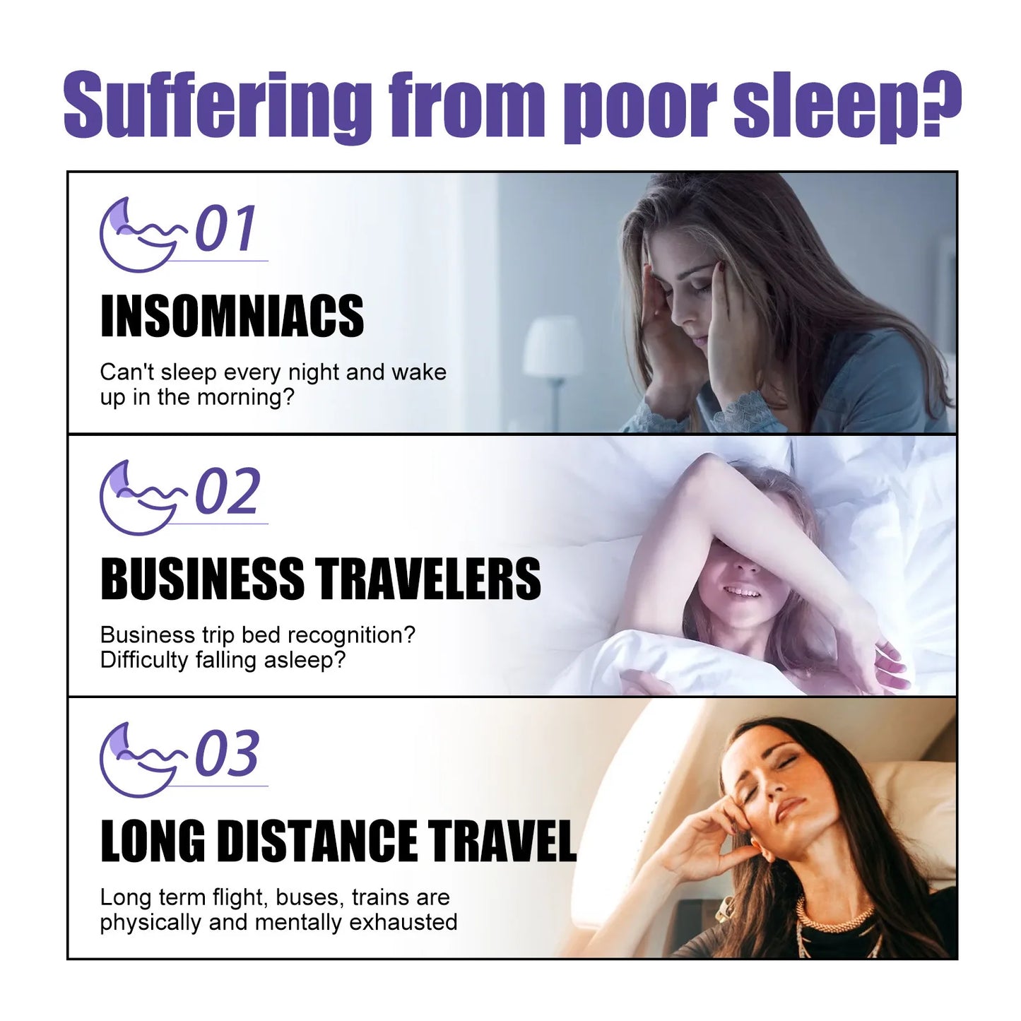 Lavender Sleep Spray Relieve Fatigue Anxiety Help Relaxing Body Aromatherapy Pillow Room Deep Sleep Natural Essential Oil Mist