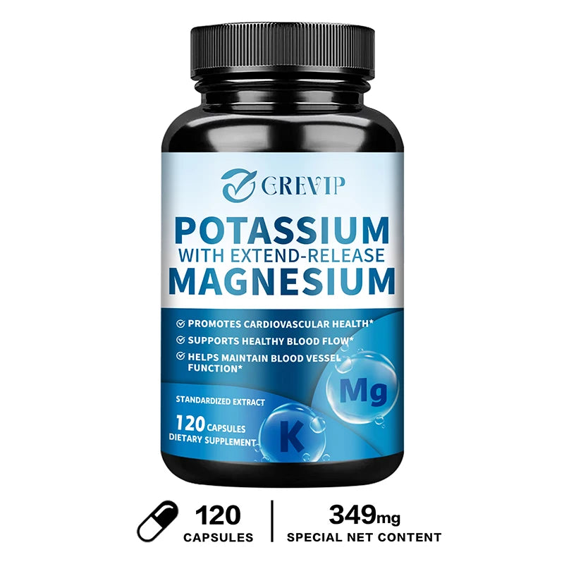 Potassium Magnesium - Support Bone Health, Muscle Spasms, Beauty, Improve Sleep Quality