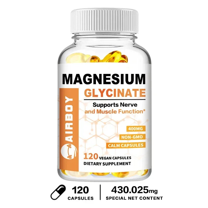 Magnesium Glycinate Capsules - Support Bone Immune System,Heart Health Mineral Supplement Help Natural Sleep