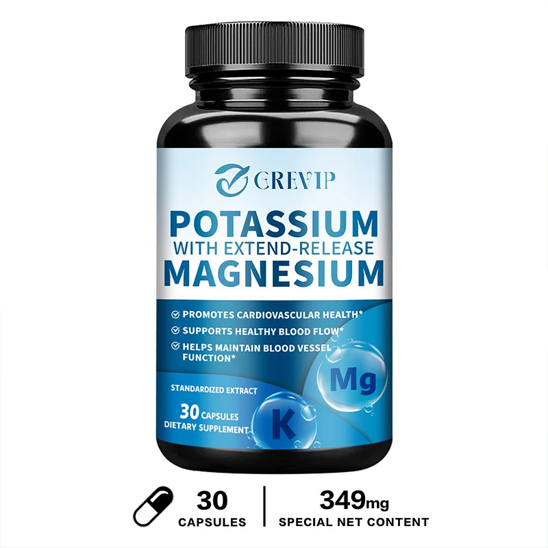 Potassium Magnesium - Support Bone Health, Muscle Spasms, Beauty, Improve Sleep Quality