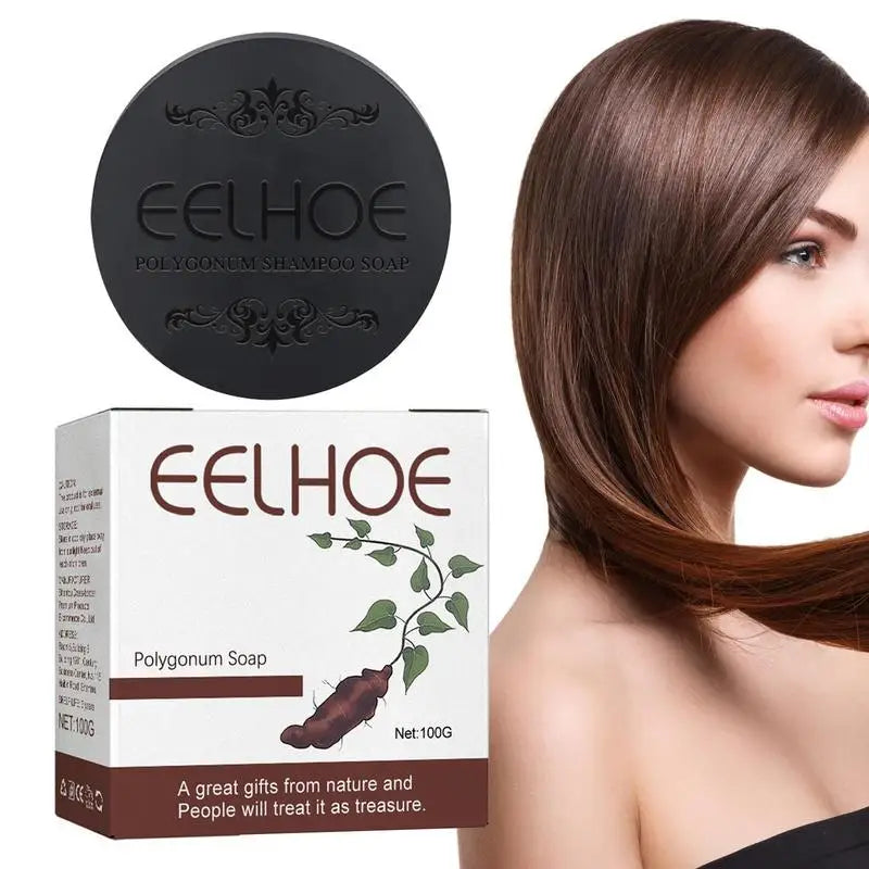 Polygonum Hair Darkening Shampoo Soap Bar Repair Gray White Hair Color To Black Shampoo Soap Nourishing Shampoo Soap Bar