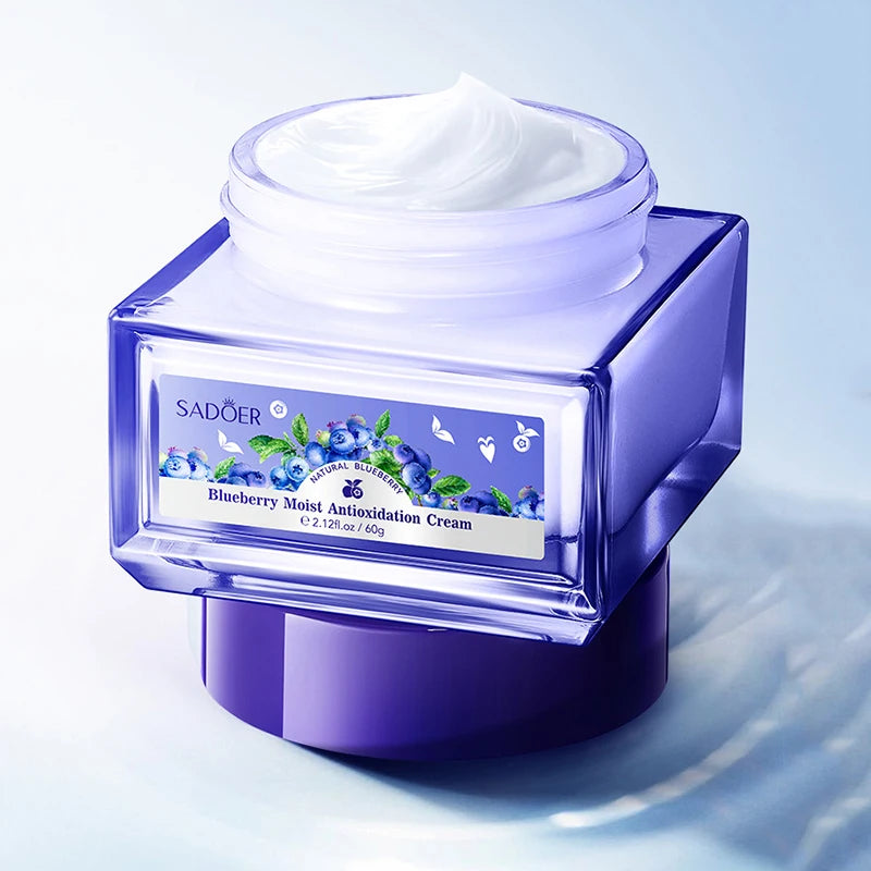SADOER Blueberry Hyaluronic Acid Skin Brightening Cream Skincare Moisturizing Nourishing Facial Creams Beauty Skin Care Product