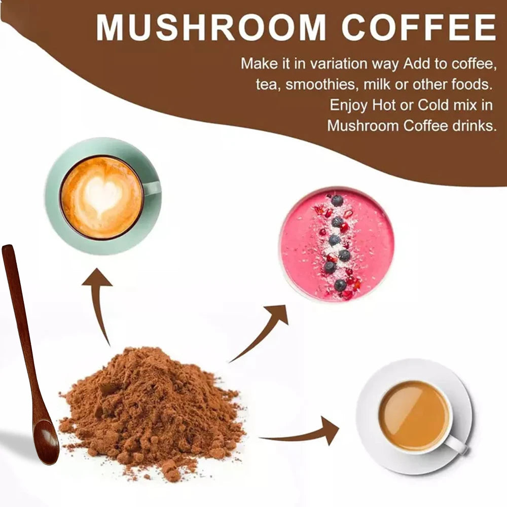 Bunkell Mushroom Coffee – Premium 6 Mushroom Coffee Blend for Energy, Focus, and Immune Support