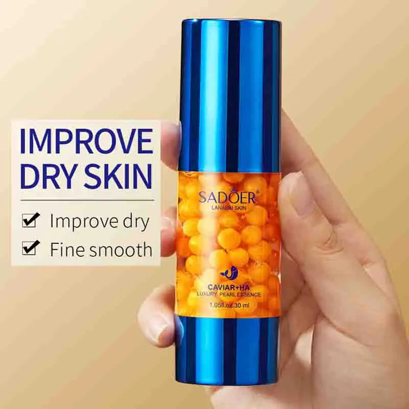 SADOER Caviar Hyaluronic Acid Face Essence Moisturizing Nourishing Firming Facial Serum Lotion Beauty Face Skin Care Products