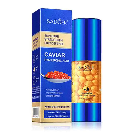 SADOER Caviar Hyaluronic Acid Face Essence Moisturizing Nourishing Firming Facial Serum Lotion Beauty Face Skin Care Products