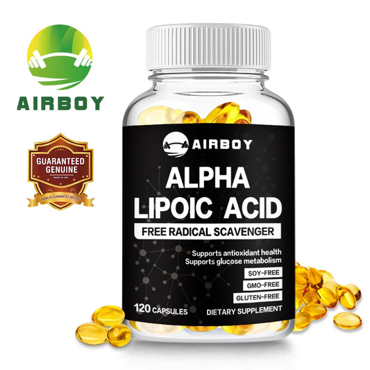 Airboy Alpha Lipoic Acid 600mg – Brain, Heart & Nerve Health Antioxidant