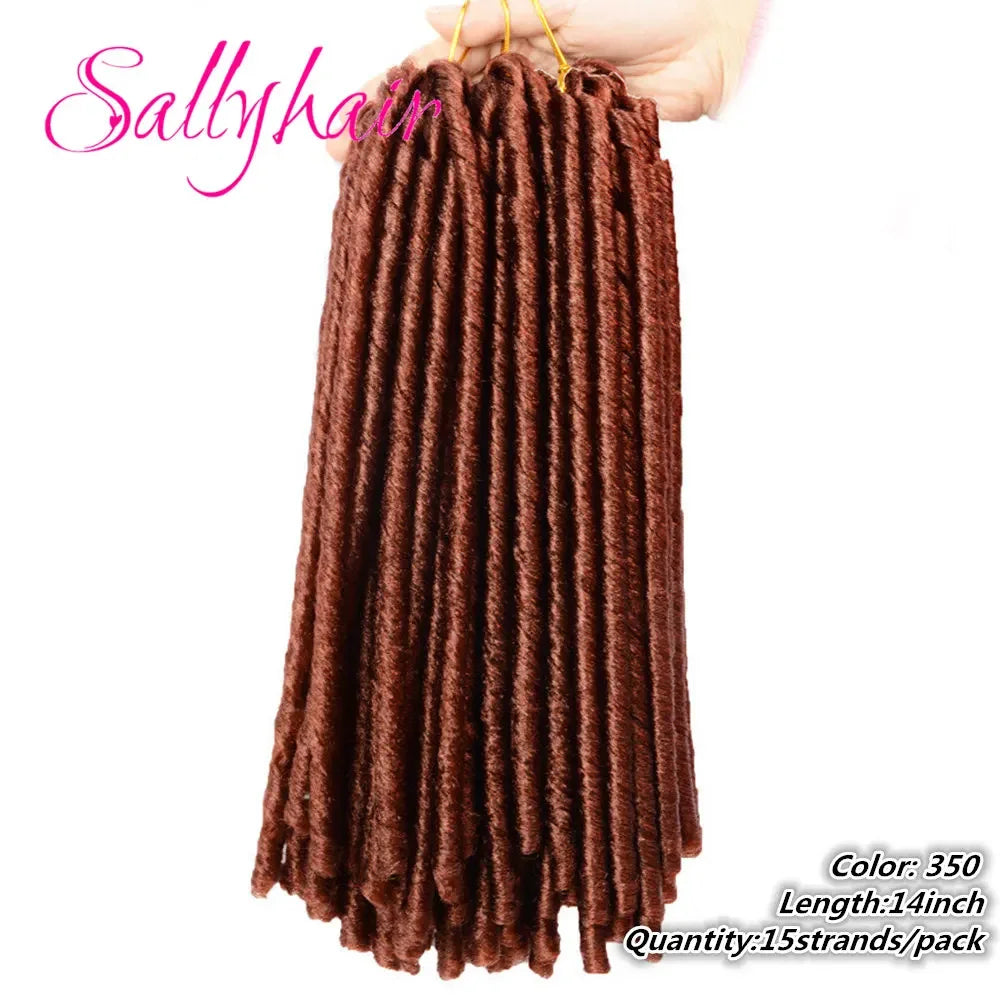 Sallyhair 14inch Synthetic Faux Soft Afro Dreadlock Crochet Braids