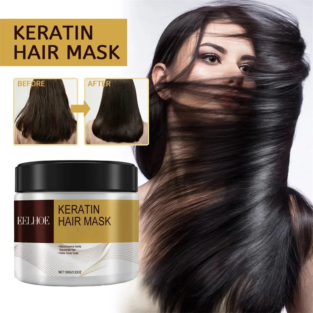 Hair Mask Conditioner Nourishing Anti Hair Loss Keratin Damaged Dry Repair Split End Treatment Scalp Smoothing Frizzy Hair Care