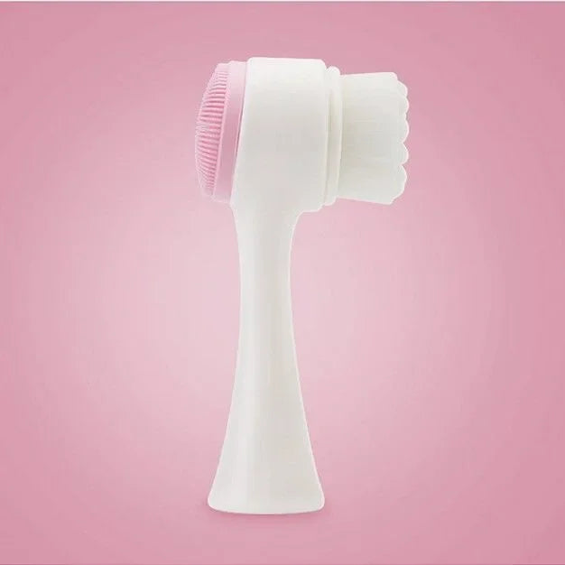 Silica Gel Double Sided Facial Brush Cleanser Skin Rejuvenation