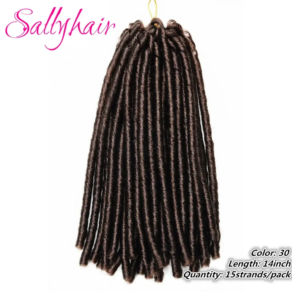 Sallyhair 14inch Synthetic Faux Soft Afro Dreadlock Crochet Braids