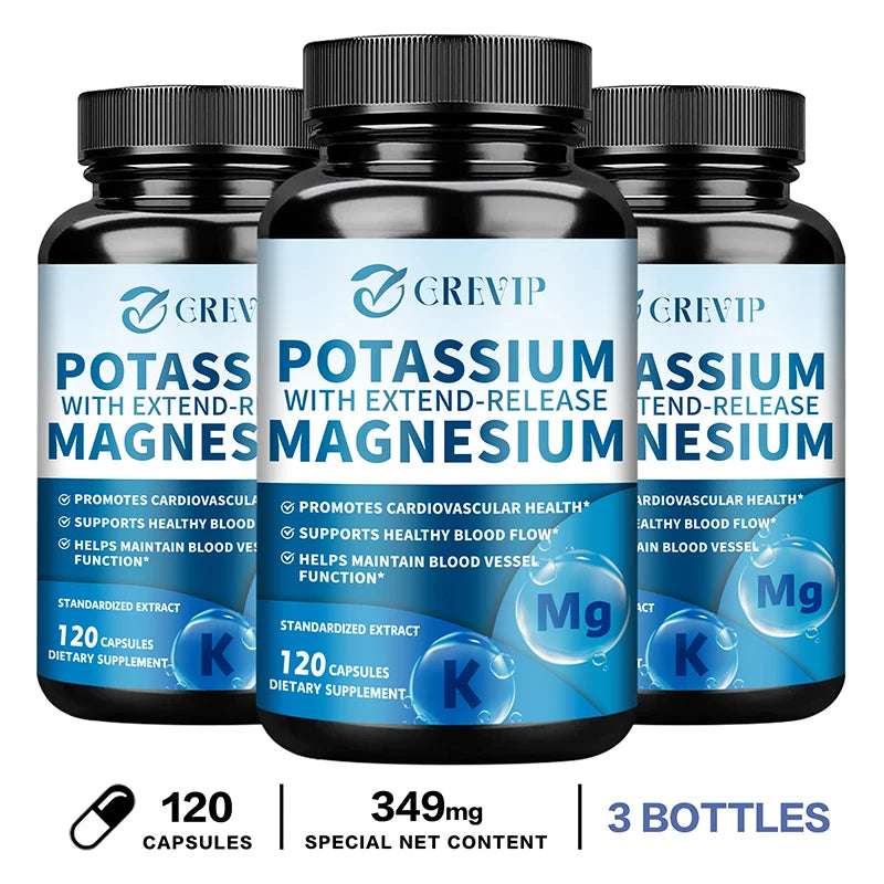 Potassium Magnesium - Support Bone Health, Muscle Spasms, Beauty, Improve Sleep Quality