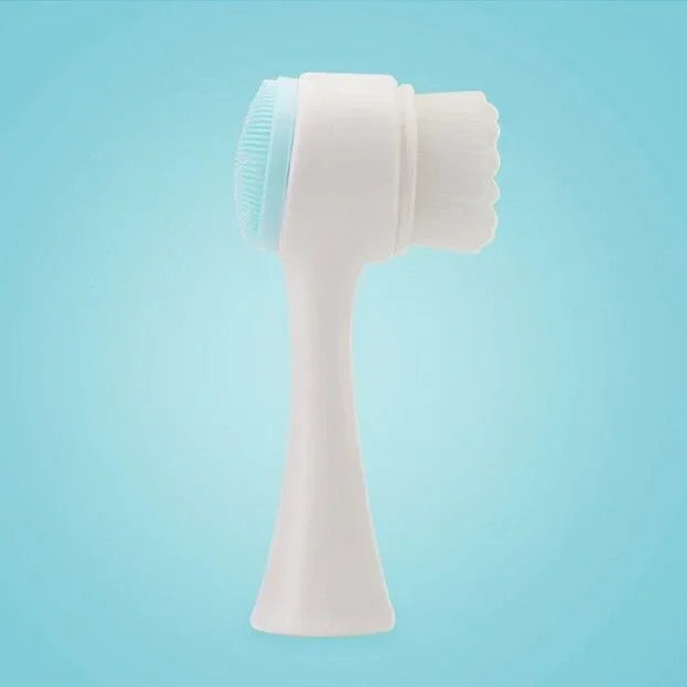 Silica Gel Double Sided Facial Brush Cleanser Skin Rejuvenation